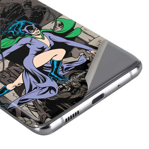 DC Comics Catwoman Vintage Action Pose Pattern Galaxy S20 Ultra 5G Skin